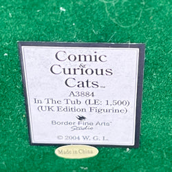 Vintage In The Tub Comic & Curious Cats A3884 RARE LTD EDN