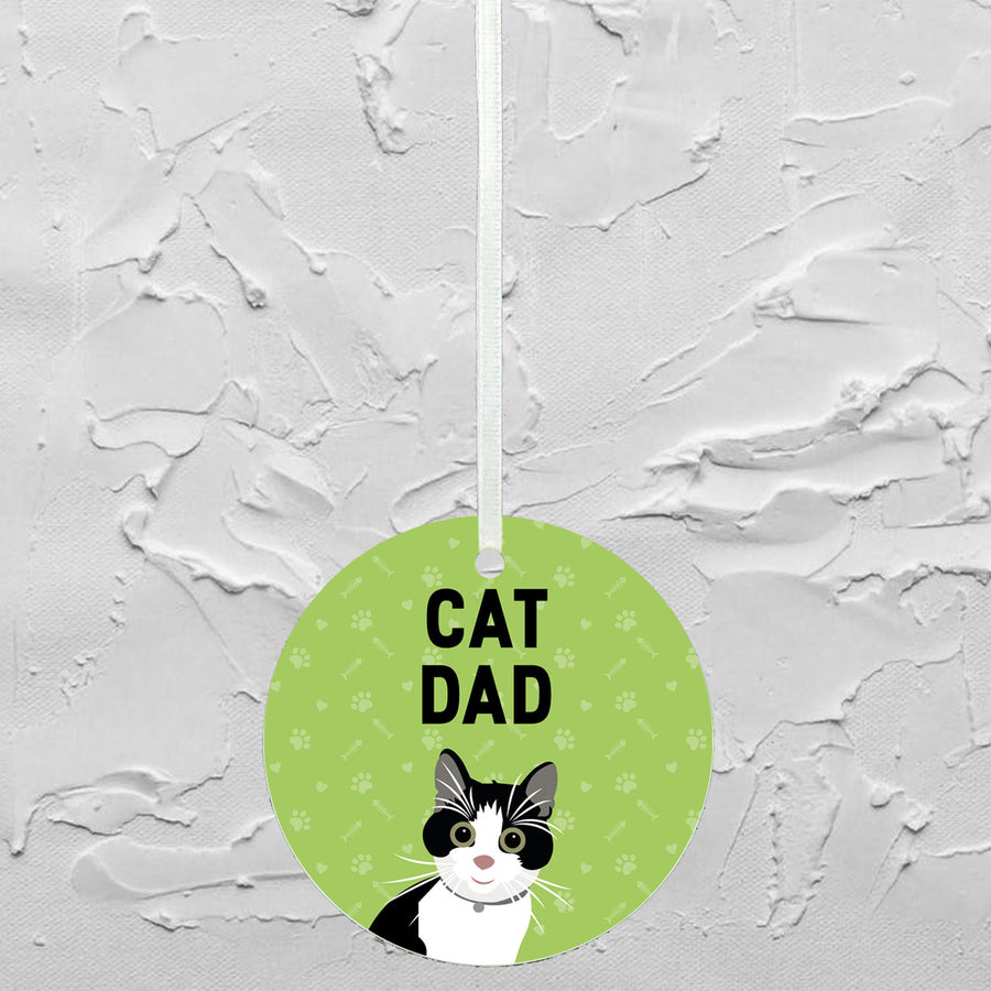 Cat Dad Ceramic Dangler