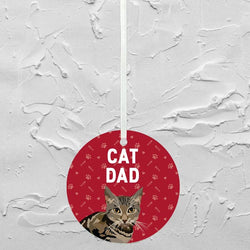Cat Dad Ceramic Dangler