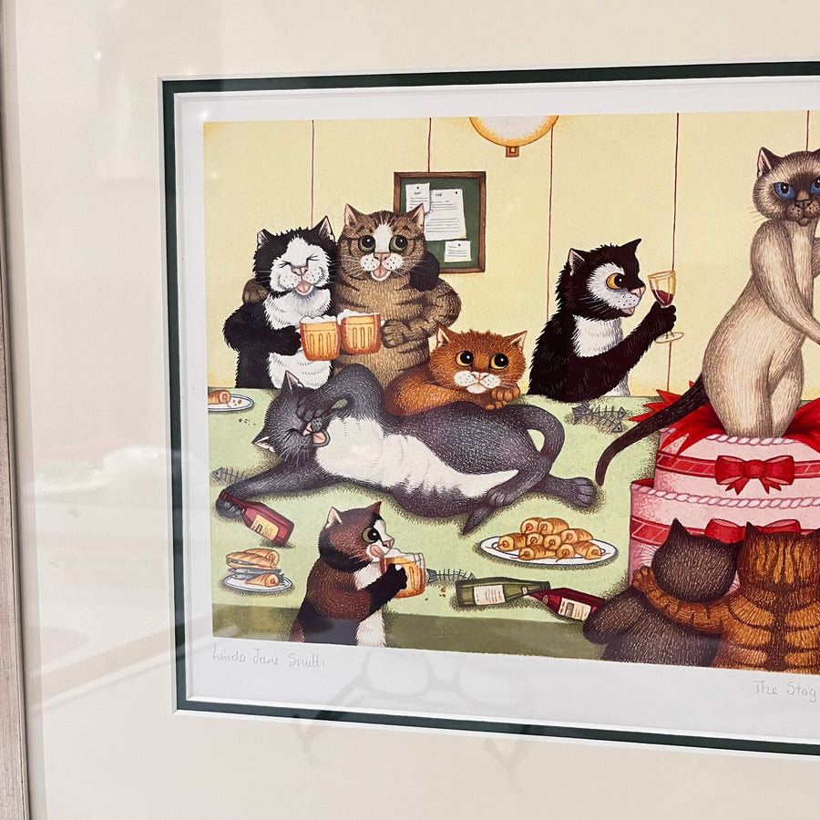 The Stag Party, Linda Jane Smith Vintage Framed Limited Edition Print