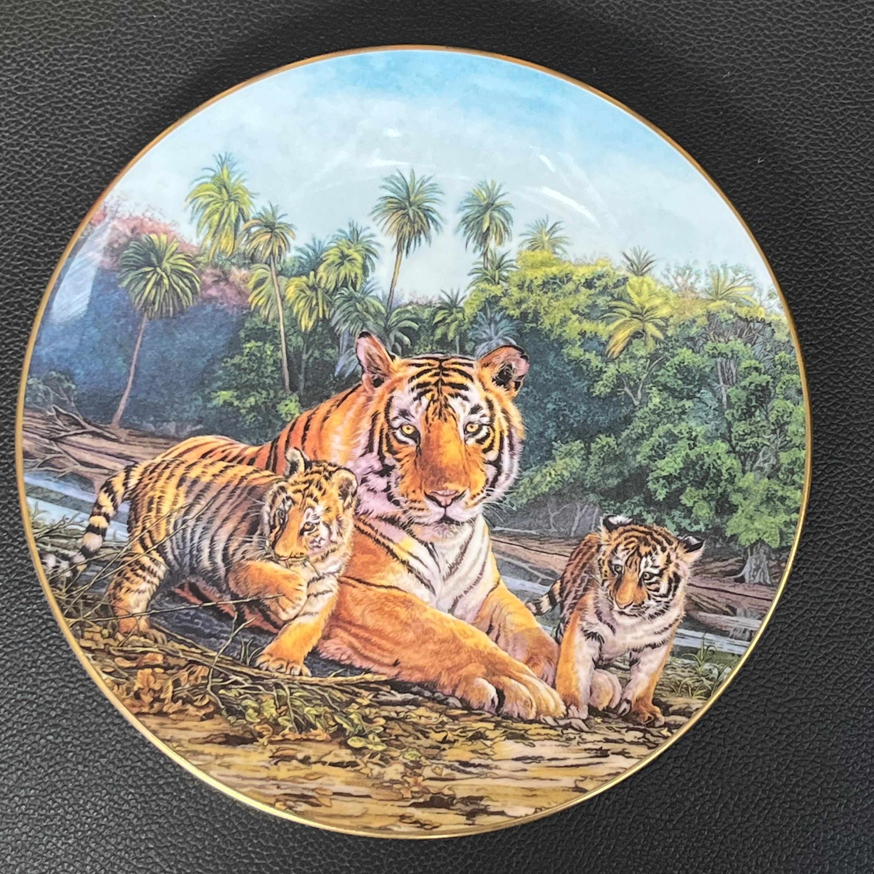 Vintage Royal Doulton Collector Tiger Plate After the Bath