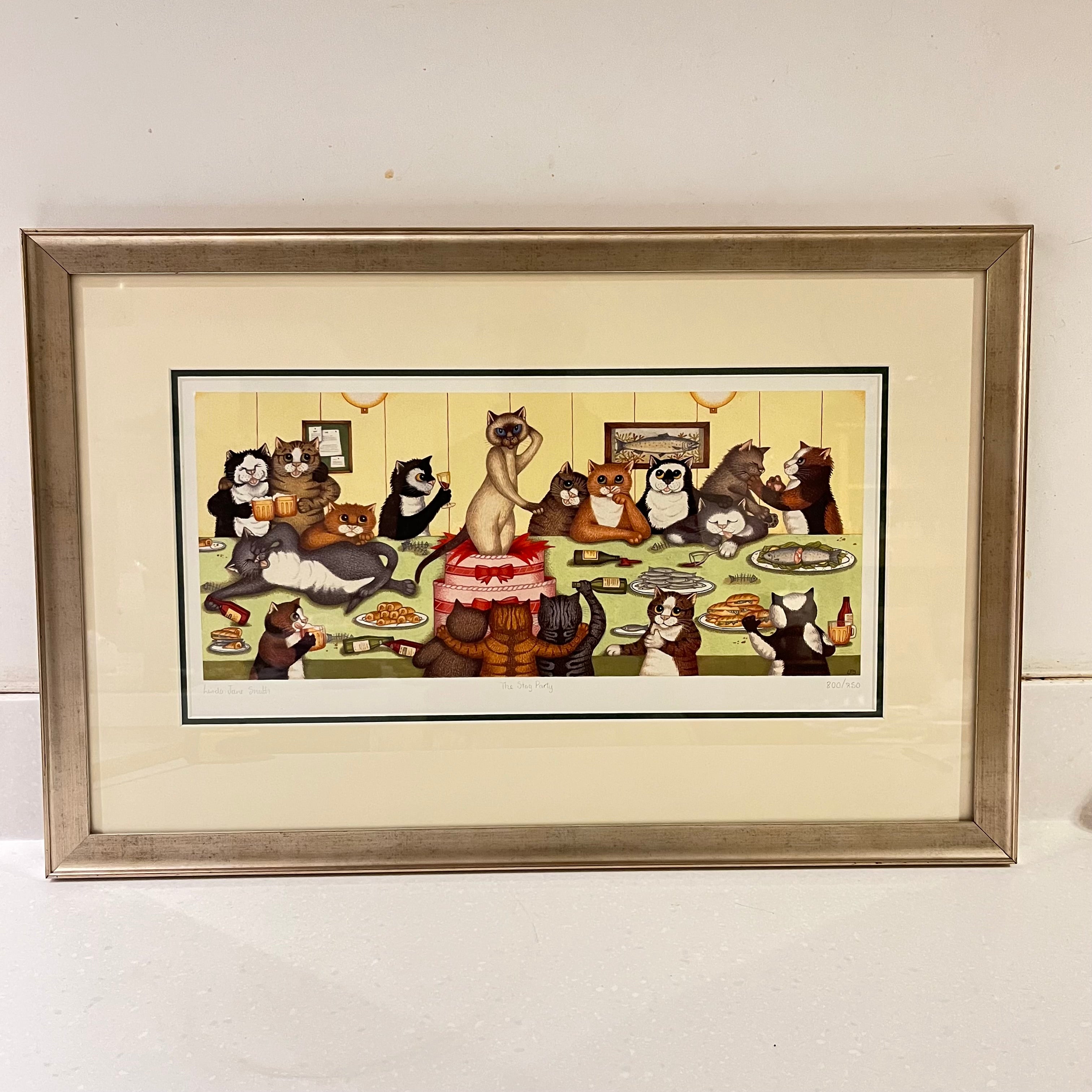 The Stag Party, Linda Jane Smith Vintage Framed Limited Edition Print