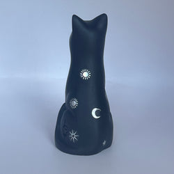 Hand Finished Celestial Lucky Black Cat