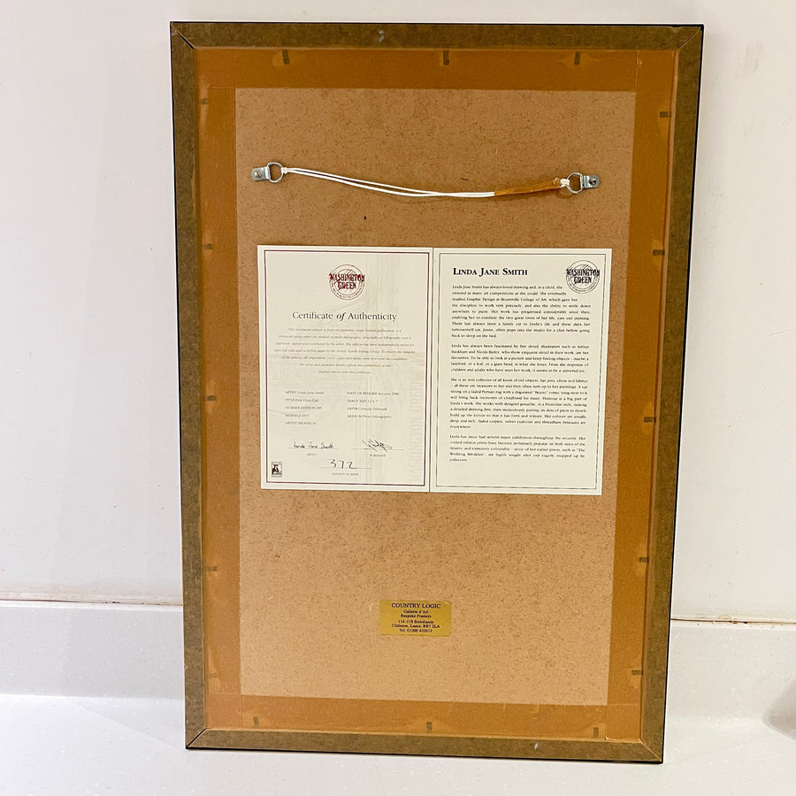 First Class Cats, Vintage Linda Jane Smith Framed Limited Edition Print