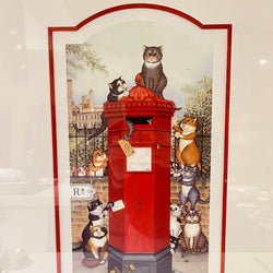First Class Cats, Vintage Linda Jane Smith Framed Limited Edition Print