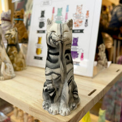 Grey Silver Tabby Original Lucky Cat