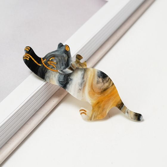 Leaping Cat Hair Clip