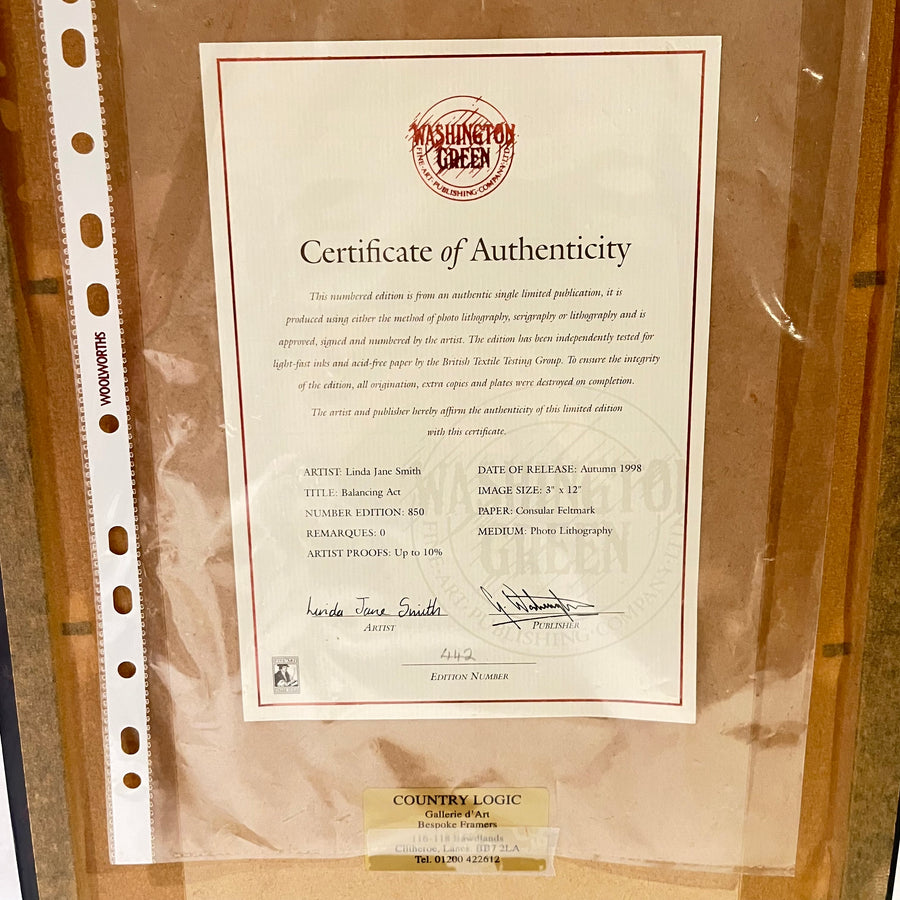 Balancing Act, Vintage Linda Jane Smith Framed Limited Edition Print