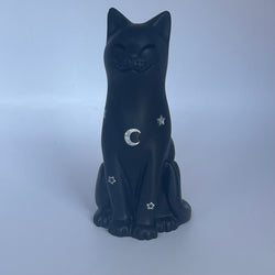 Hand Finished Celestial Lucky Black Cat
