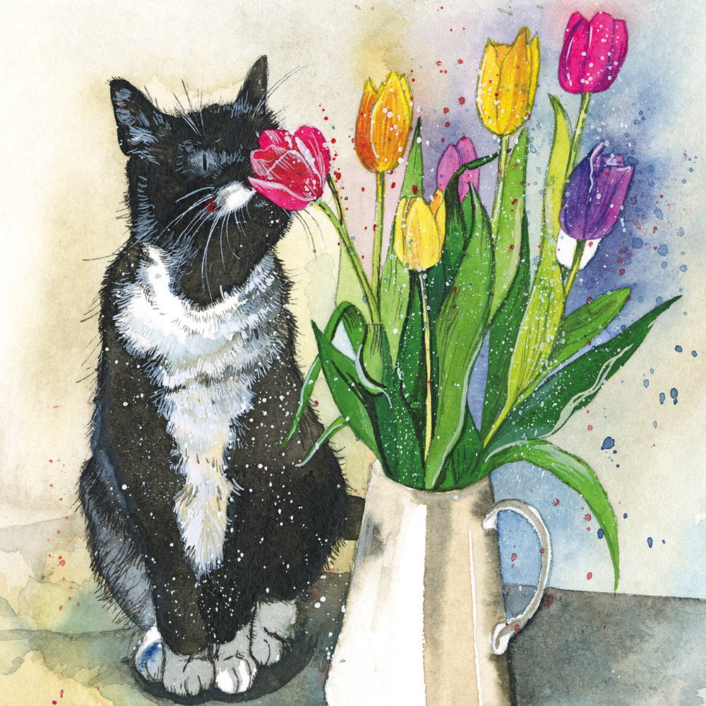 Smell the Flowers Card, by Alex Clark