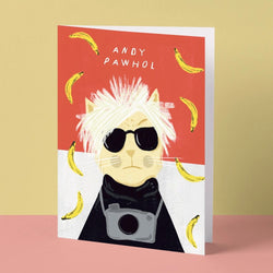 Any Pawhol Cat Artist Portrait Card