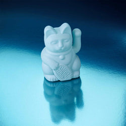 Maneki Neko Solar Cat by Donkey LIGHT BLUE