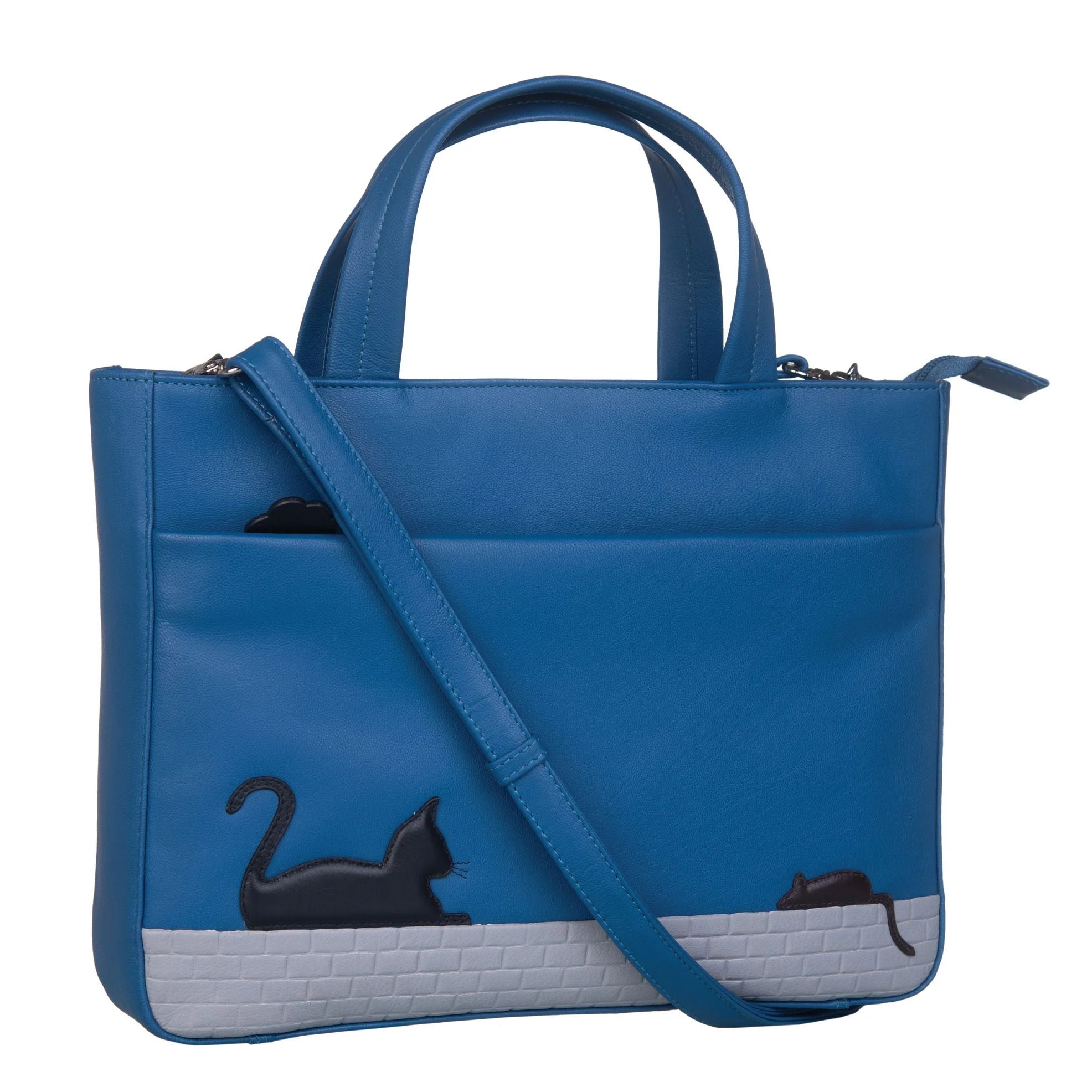 Cat and Mouse Leather Grab Bag