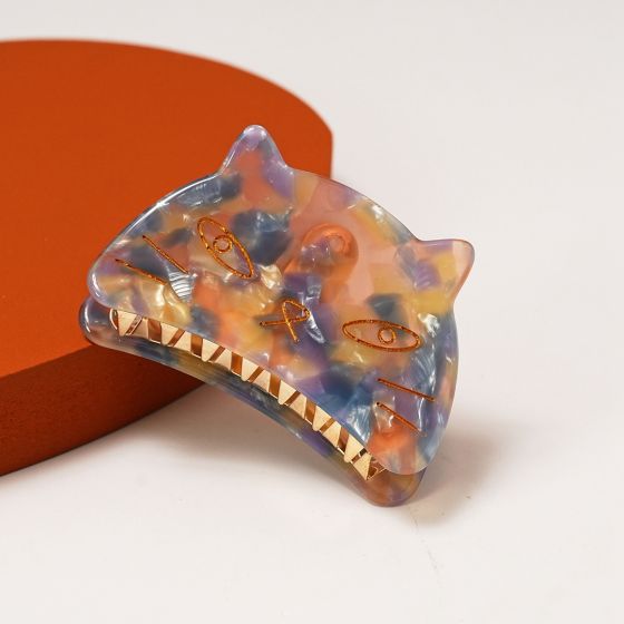 Cat Face Hair Claw Clip