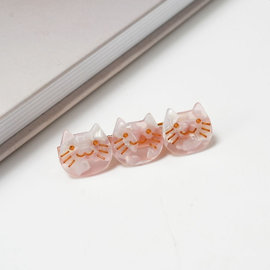 Cat Face Trio Hair Clip