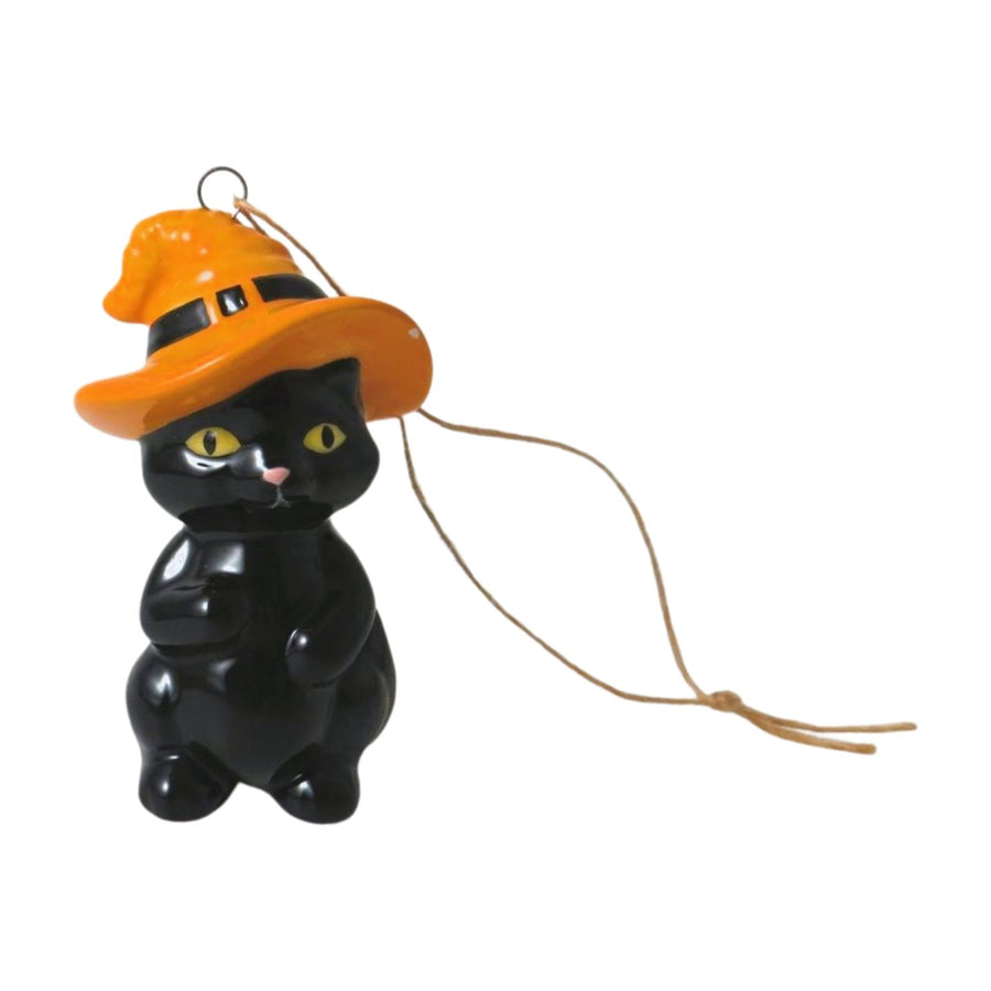 Ceramic Black Wizard Cat Hanging Decoration