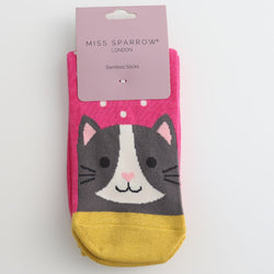 Spot Cat Socks, UK 4-7