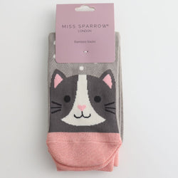 Spot Cat Socks, UK 4-7
