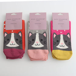 Spot Cat Socks, UK 4-7