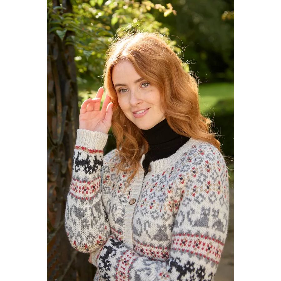 Crafty Cat Fair Isle style Cardigan