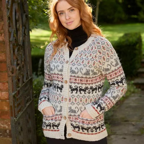 Crafty Cat Fair Isle style Cardigan