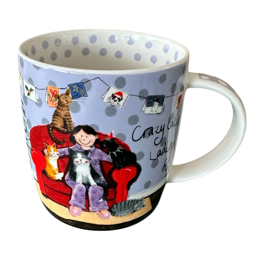 Crazy Cat Lady at Christmas Mug