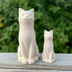 Bath Stone Feral Cat & Kitten Pair