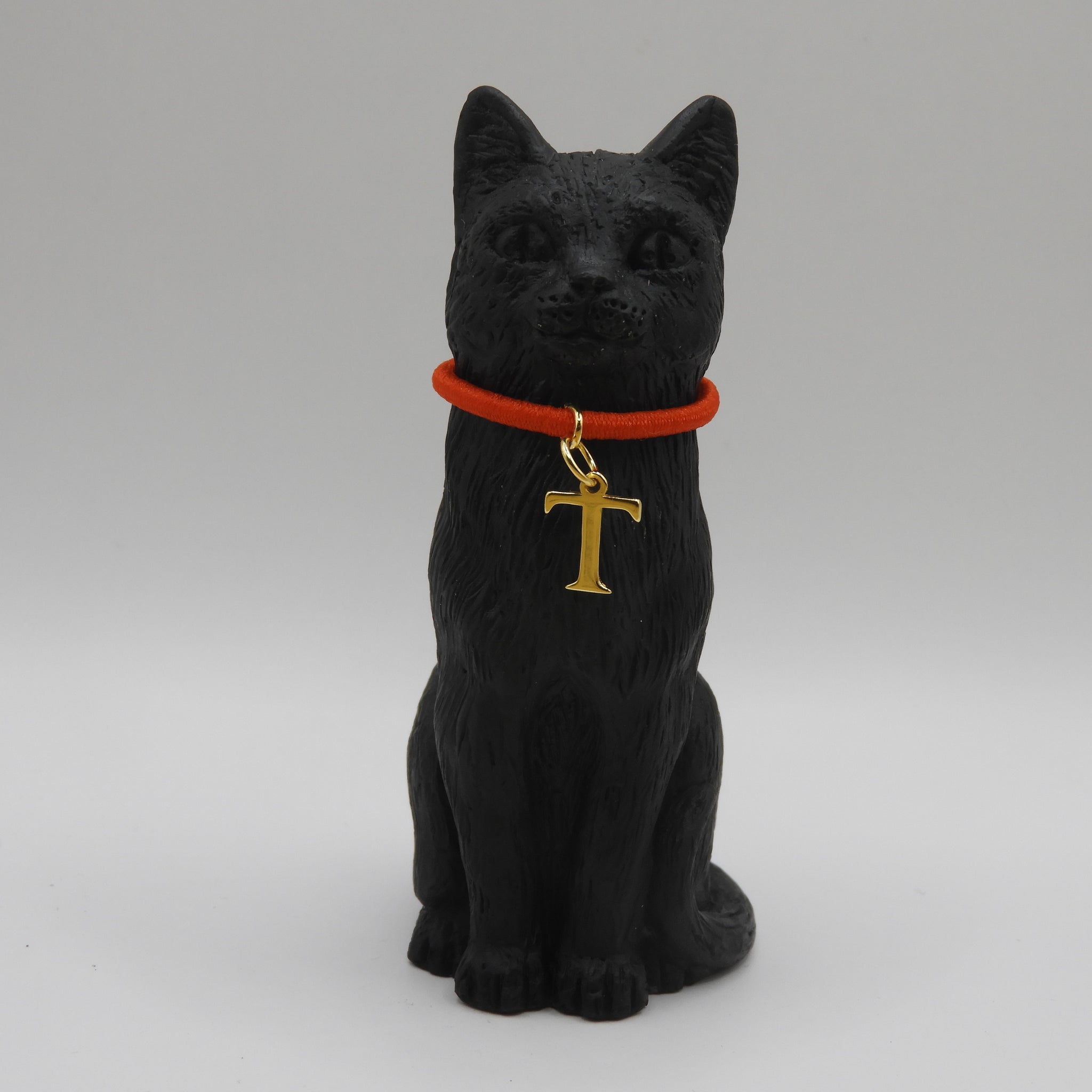 8cm Original Lucky Cat with Initial T Charm