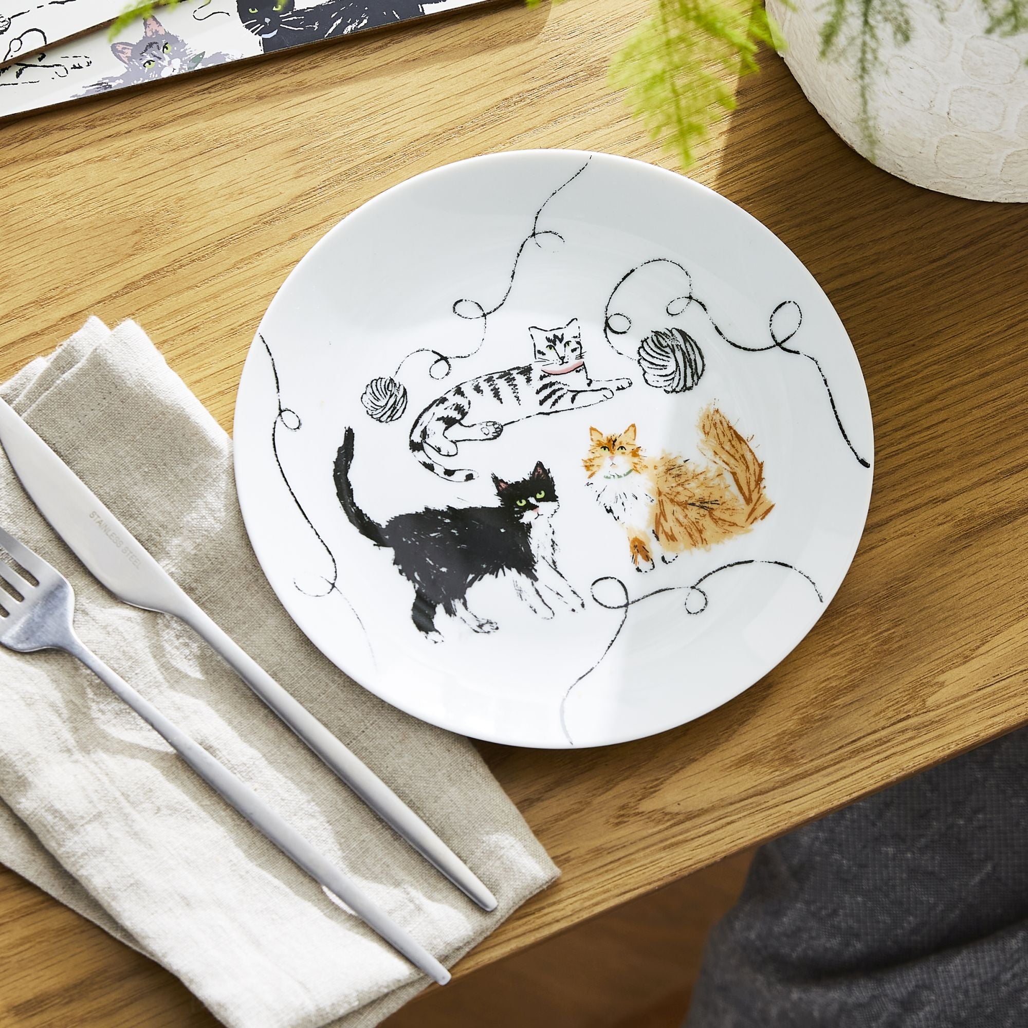 Feline Friends Porcelain Side Plate