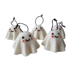 White Felt Ghost Hanging Decoration