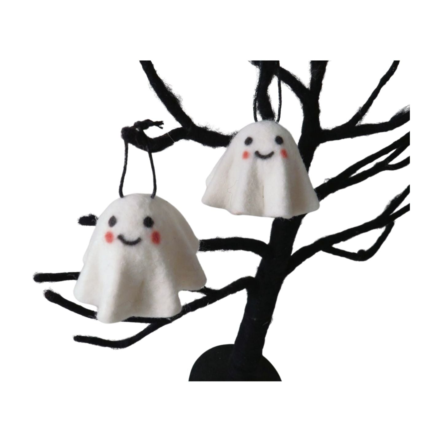 White Felt Ghost Hanging Decoration