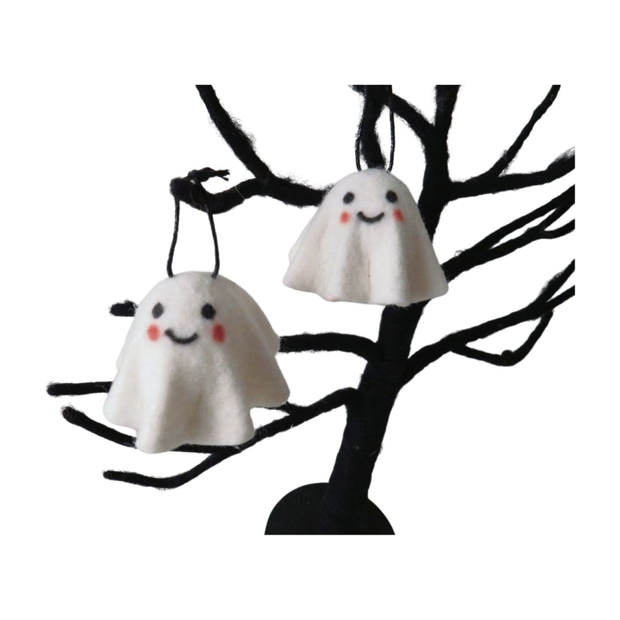 White Felt Ghost Hanging Decoration