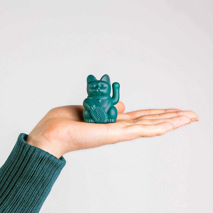 Maneki Neko Solar Cat by Donkey GREEN