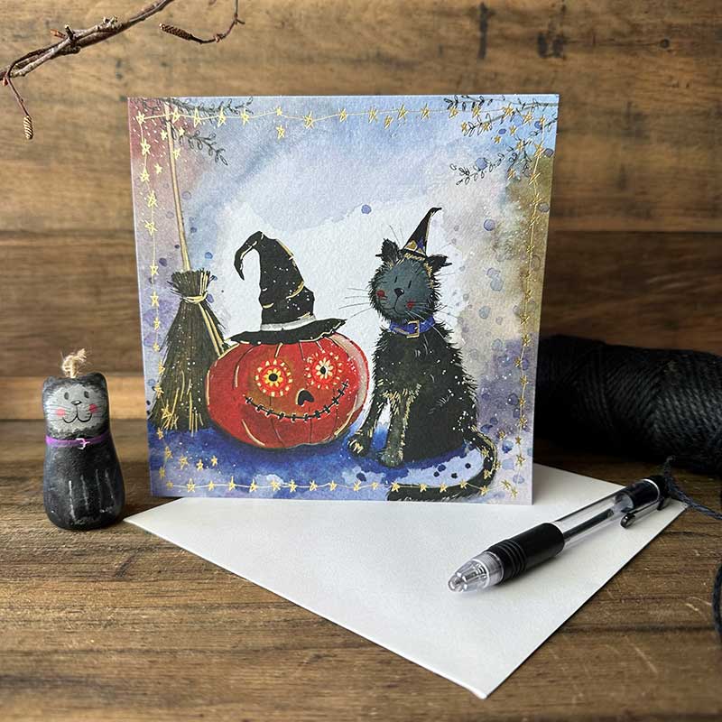 Halloween Cat Card, by Alex Clark