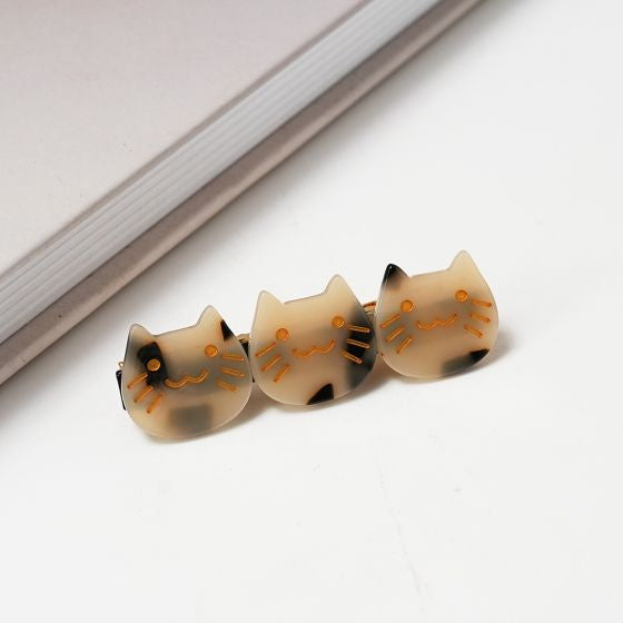 Cat Face Trio Hair Clip