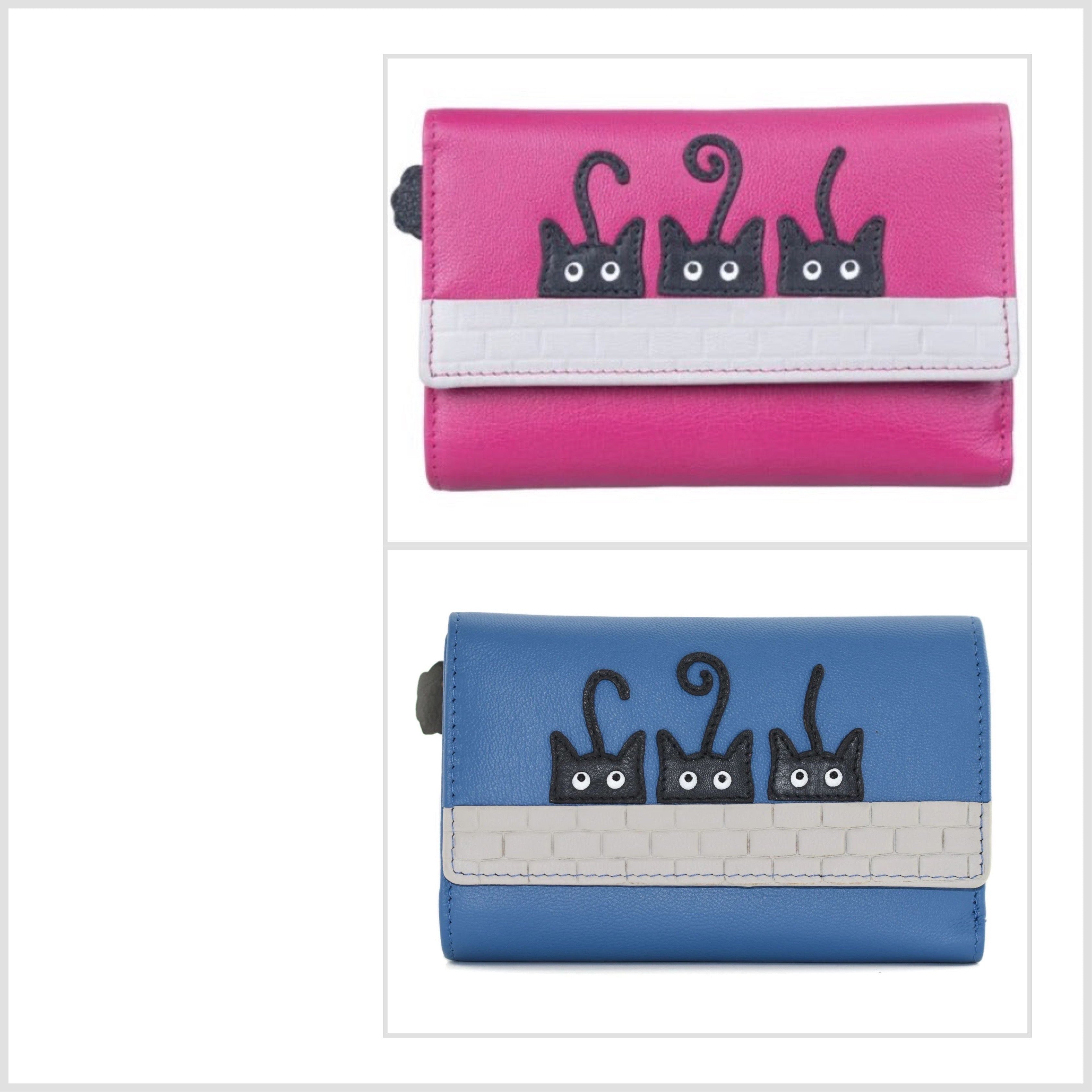 Peek a Boo Tri-fold Leather purse