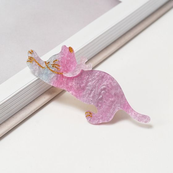Leaping Cat Hair Clip