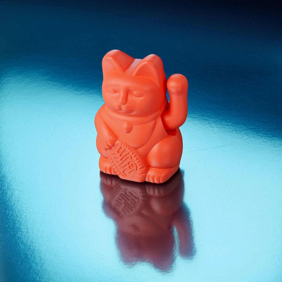 Maneki Neko Solar Cat by Donkey NEON ORANGE