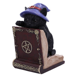Peek-a-Boo Witch Cat Bookend
