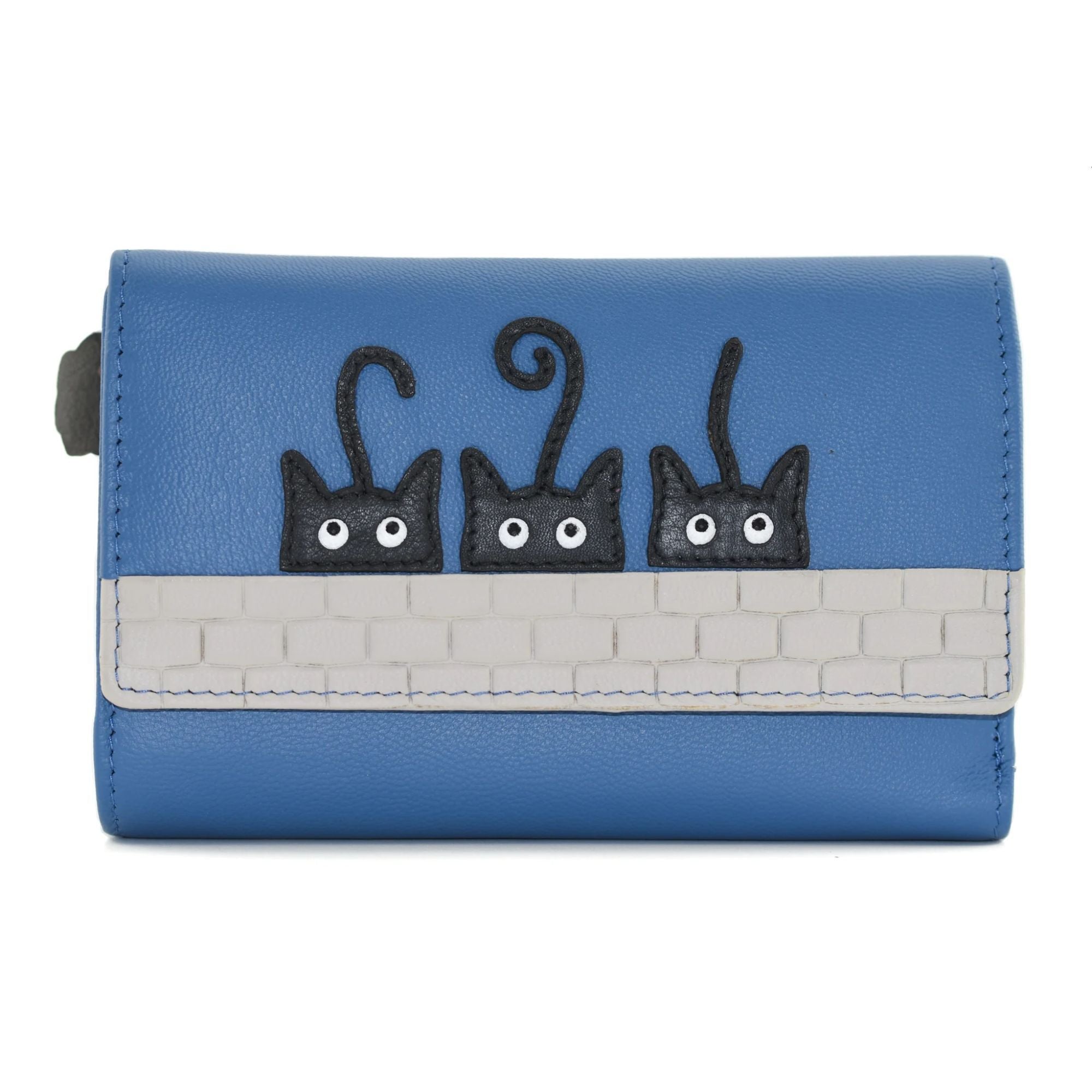 Tri fold Leather Purse Mala Leather Cat Purse The Cat Gallery