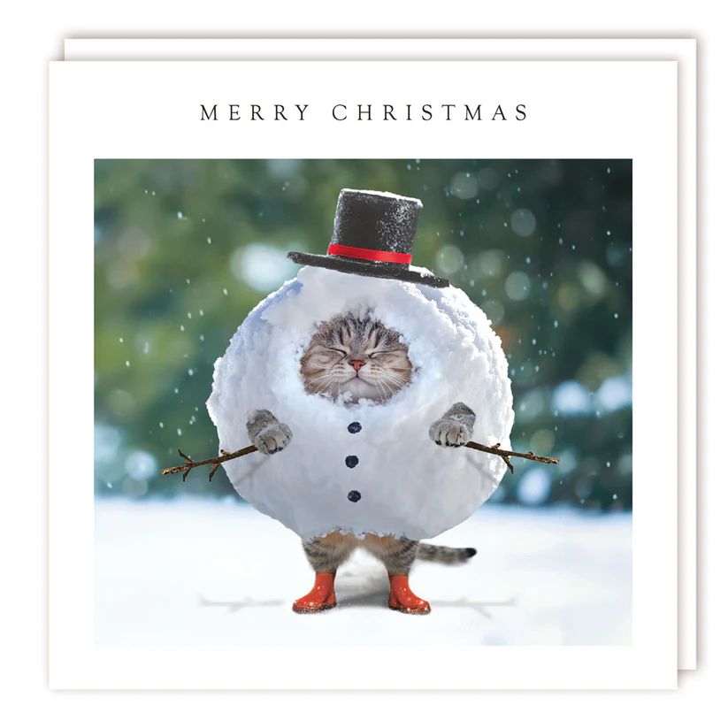 Snowman Kitty Charity Card Pack