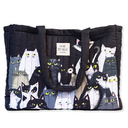 Cat Portrait Quilted Travel Bag