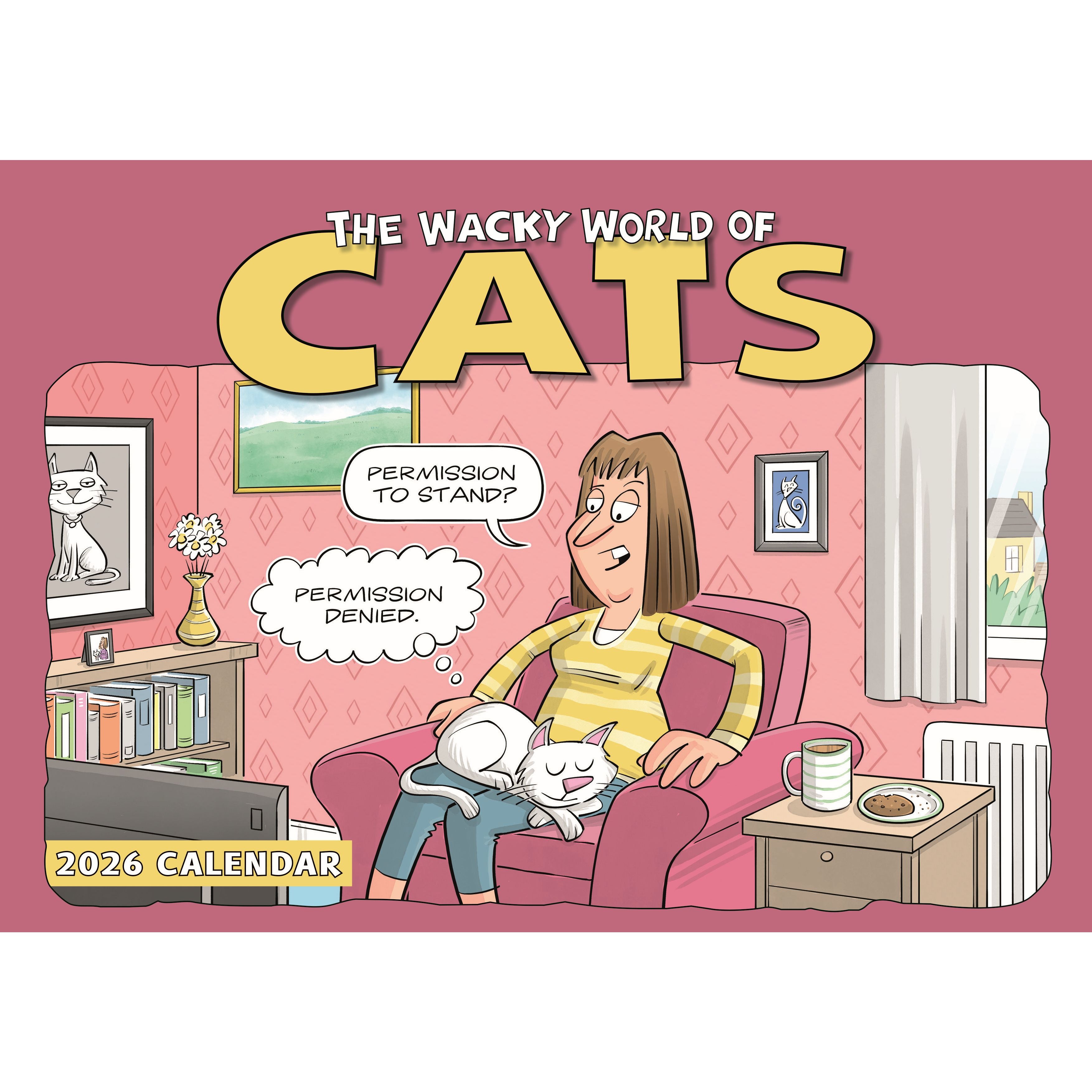 Wacky World of Cats 2026 A4 Wiro Calendar