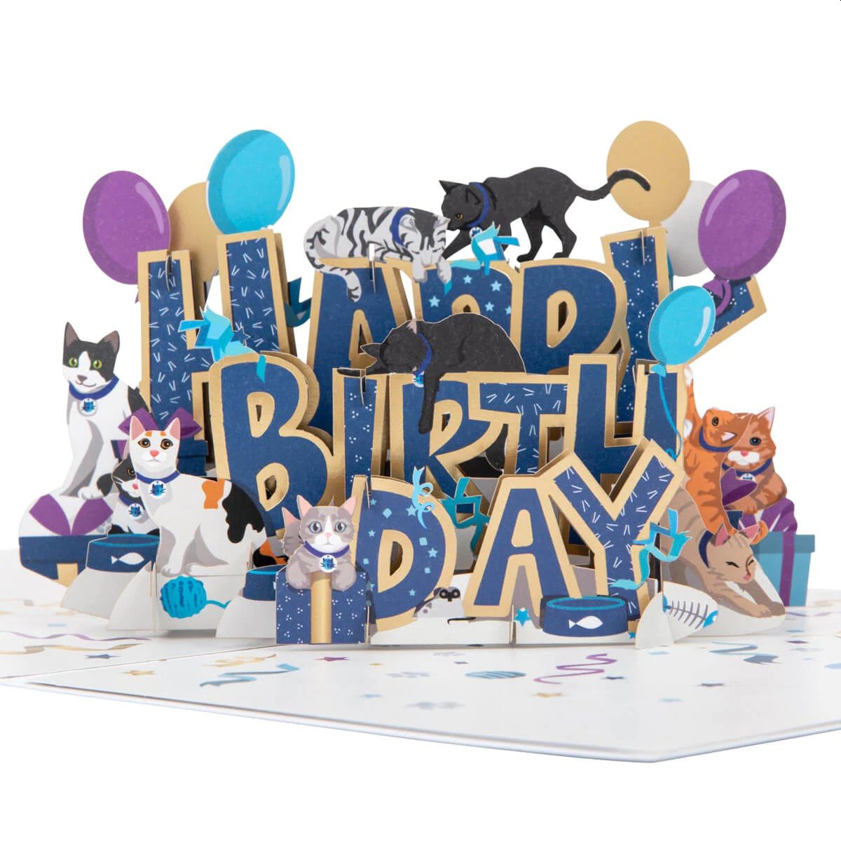 feliz cumpleaños gatos