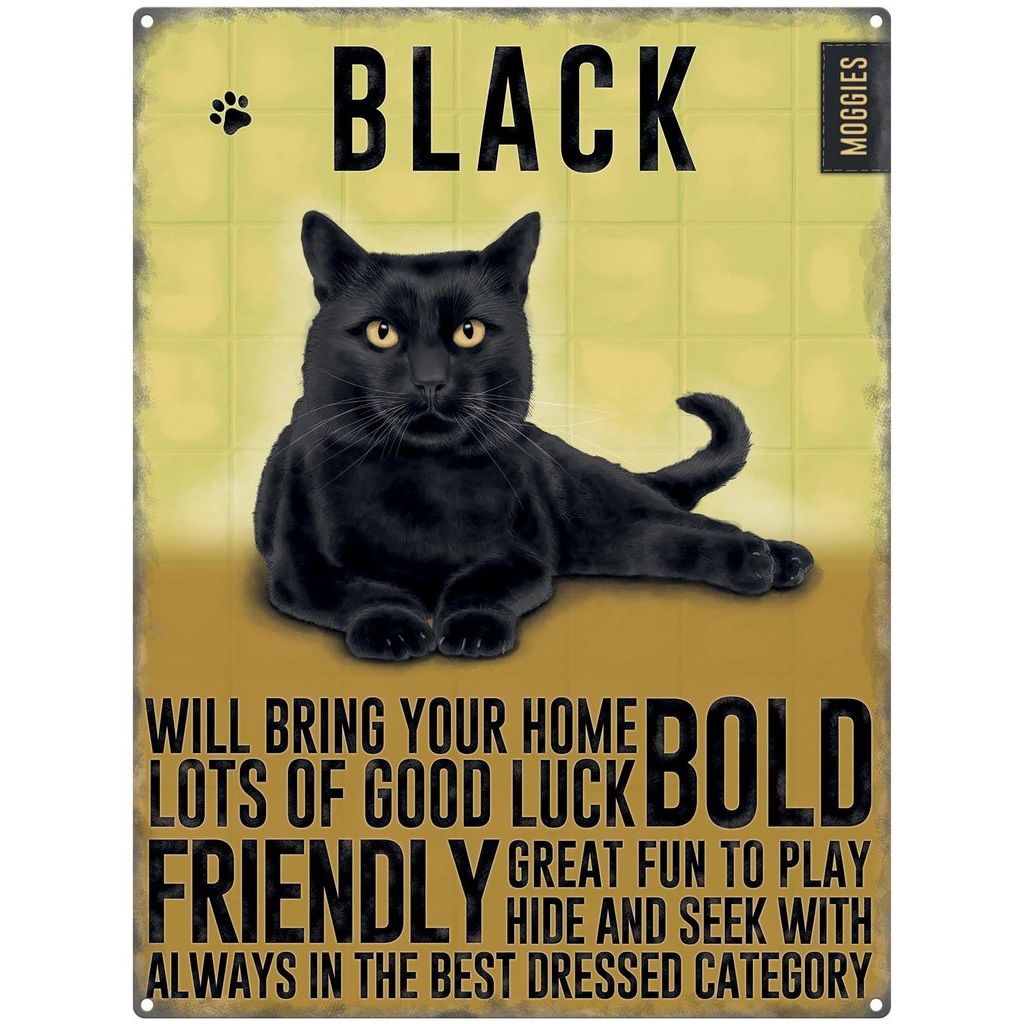 Black Cat Metal Dangler