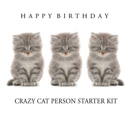 Crazy Cat Person Starter Kit Card