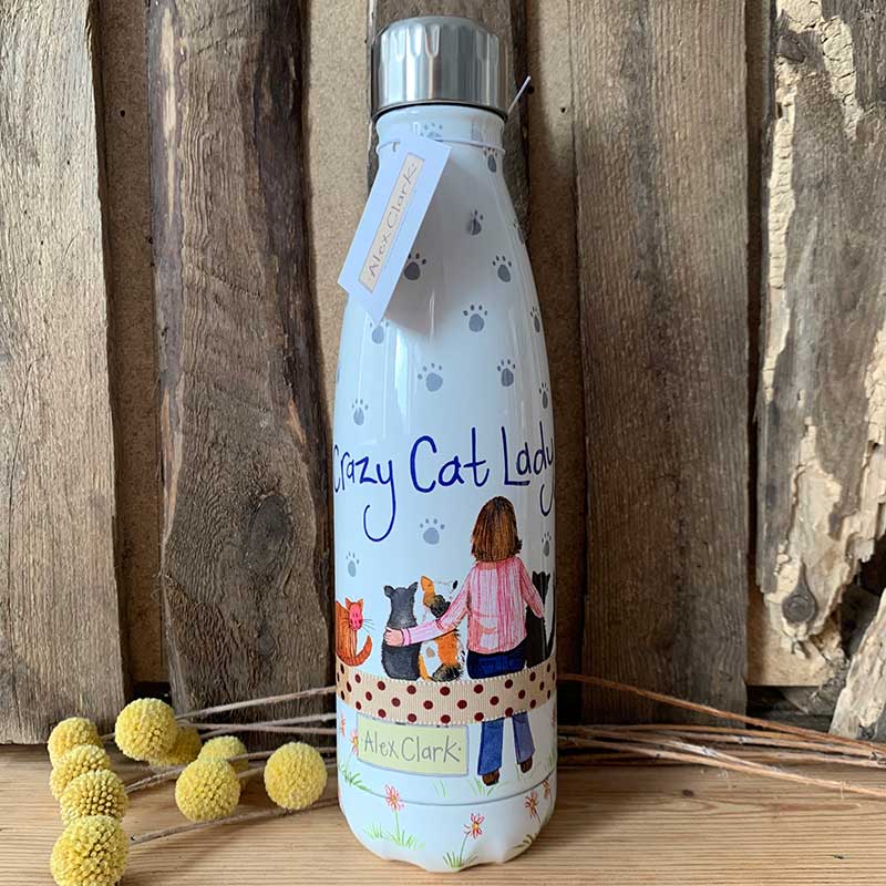 Crazy Cat Lady Stainless Steel Drinks Bottle, by Alex Clark