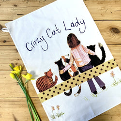 Crazy Cat Lady Tea Towel
