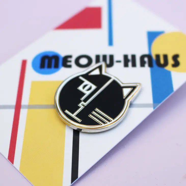 Pin de esmalte de artista de gato Meowhaus