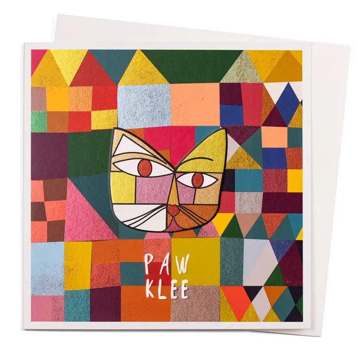 Paw Klee Greetings Card Niaski Cat Card